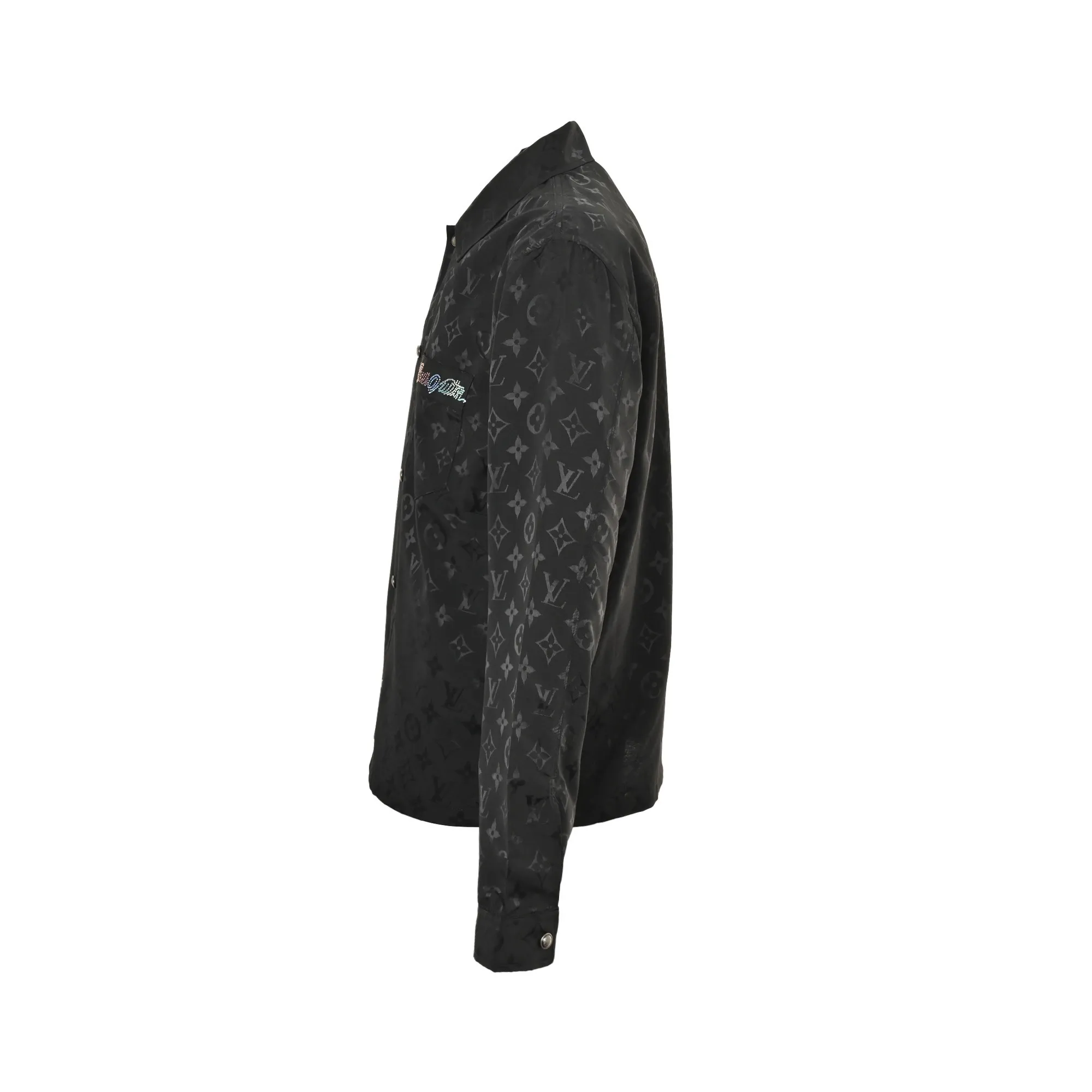 Louis Vuitton/Louis Vuitton 25Fw presbyopic rippled jacquard colored diamond shirt jacket